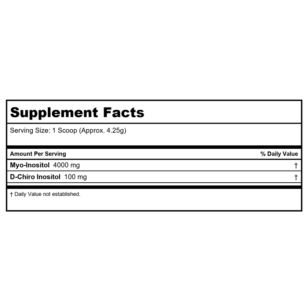 Vitanica Optinositol 4.4 Ounce - Supplement Facts panel