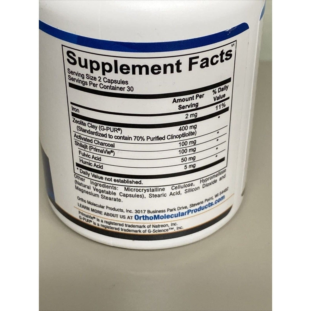 Ortho Molecular Z-Binder 60 Capsules - Supplement Facts panel
