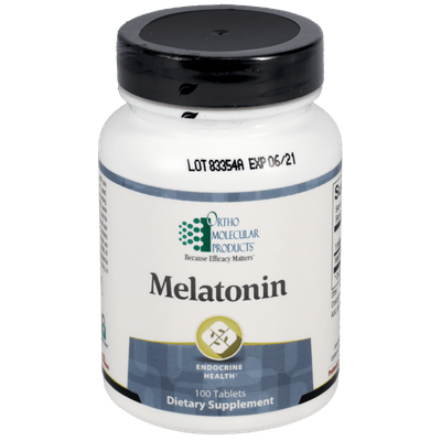 Ortho Molecular Melatonin 1mg 100 Tablets - Supplement Facts panel