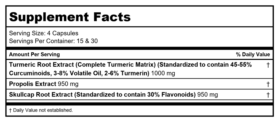 Ortho Molecular Inflamma-bLOX 120 Capsules - Supplement Facts panel