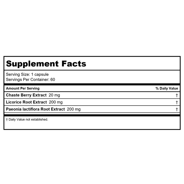 Ortho Molecular Balance 60 Capsules - Supplement Facts panel