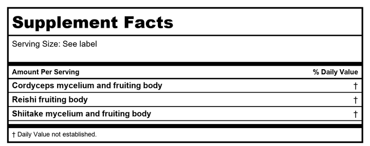 Kan Herb MycoHerb Tri-Forte 100 Tablets - Supplement Facts panel
