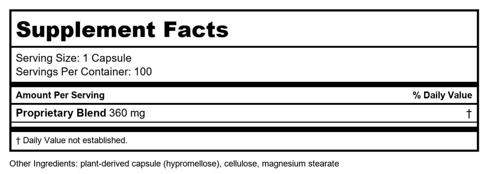 Nature's Way AloeMAXLAX 100 Vcaps - 6 Pack - Supplement Facts panel