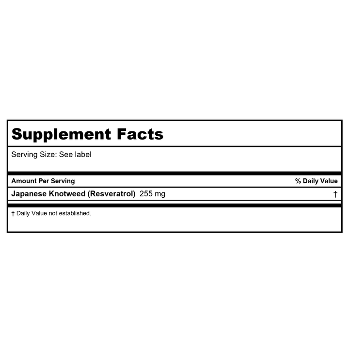 Solaray Resveratrol With Pterostilbene 30 Vcaps   PN  84652 - Supplement Facts panel