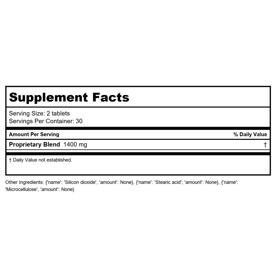Kan Herbals Quiet Contemplative 120 Tablets - Supplement Facts panel