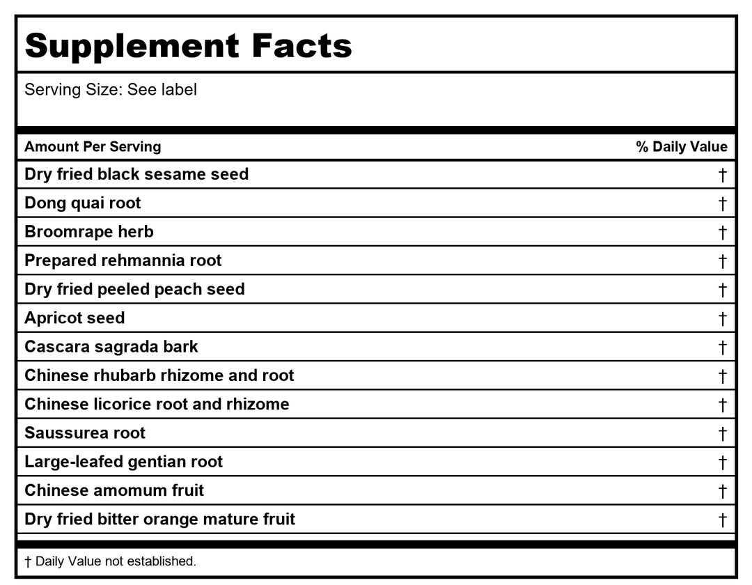Kan Herbs Go Litely 1 oz - Supplement Facts panel