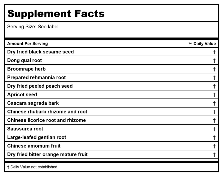 Kan Herbs Go Litely 1 oz - Supplement Facts panel