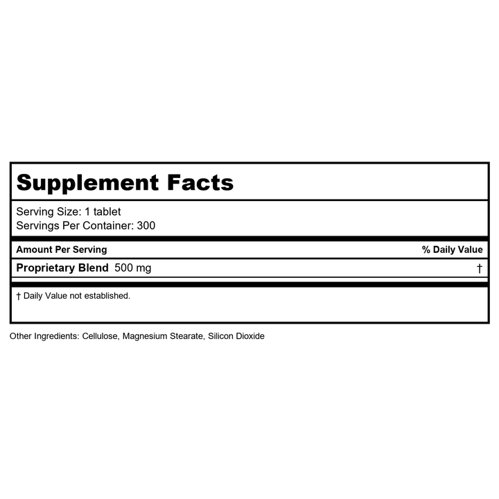 Kan Herb Early Comfort 300 Tablets - Supplement Facts panel