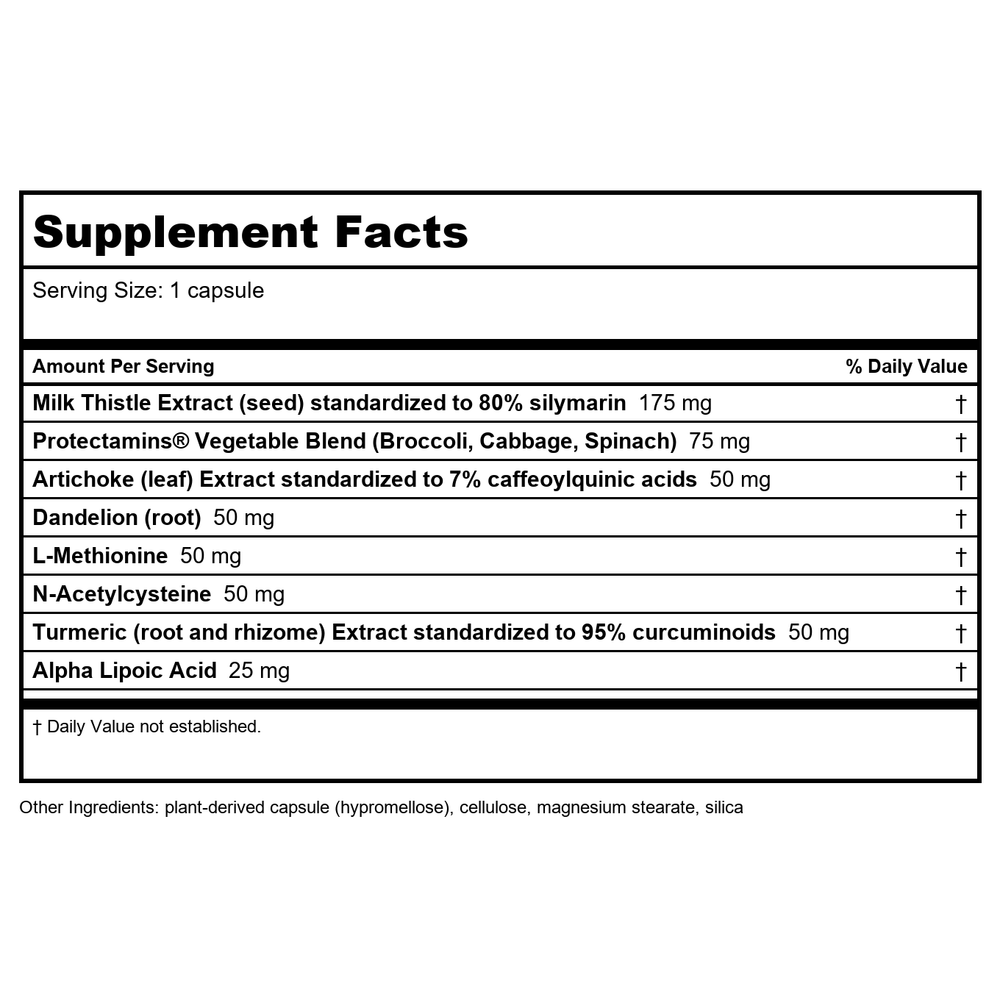 Nature's Way Super Thisilyn 60 Capsules - 2 Pack - Supplement Facts panel