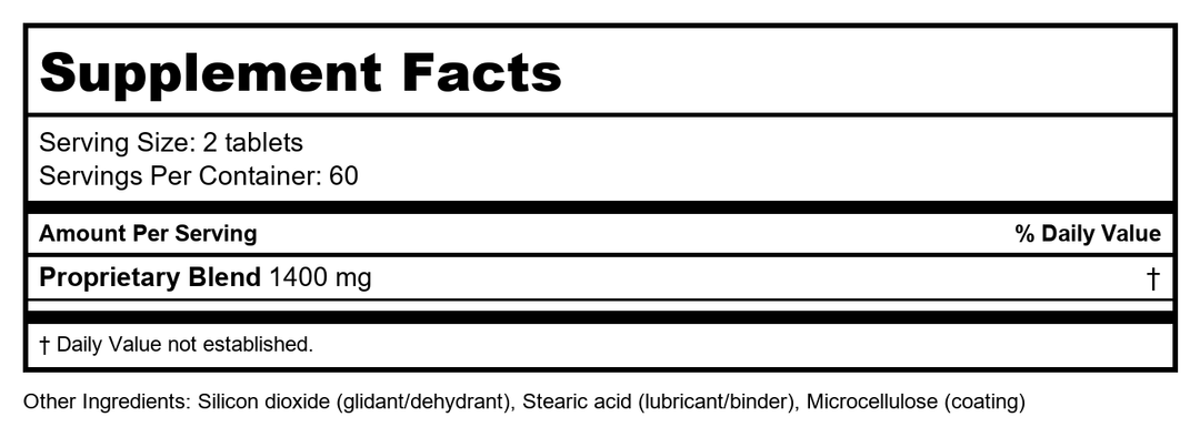 Kan Herb Essentials Meridian Comfort 8oz - Supplement Facts panel