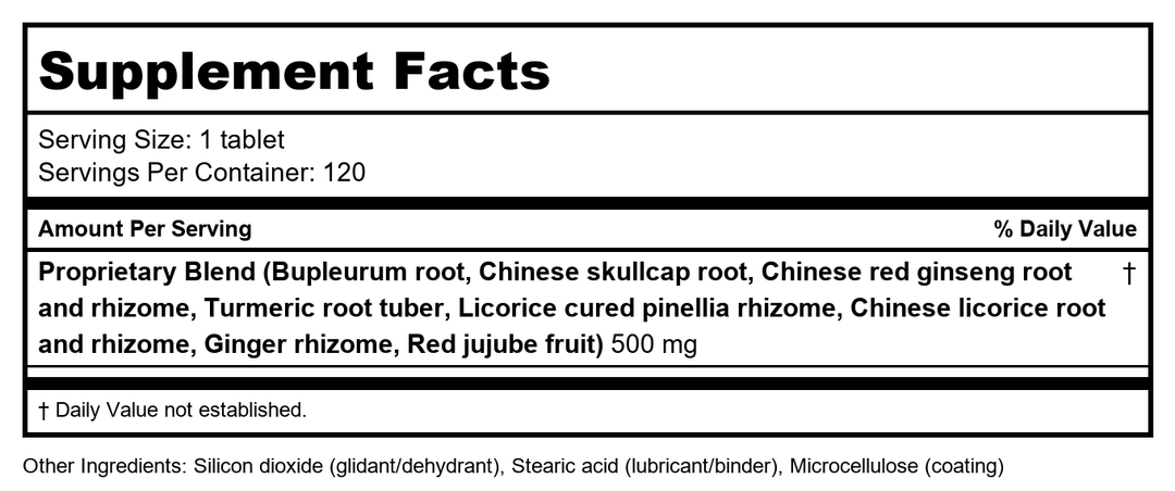 Kan Herbs - Open the Liver Canals 1 oz - Supplement Facts panel