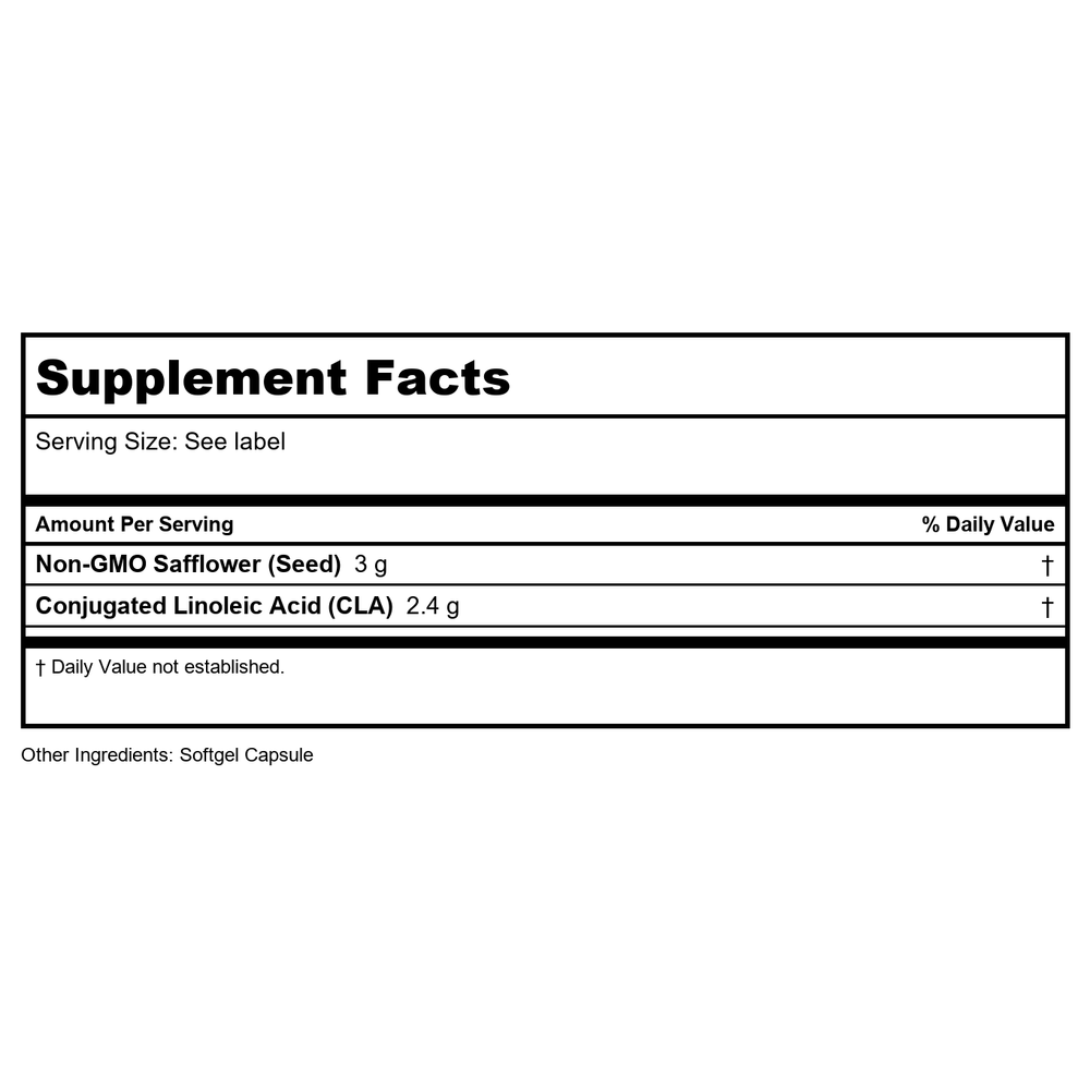 NOW Foods - Cla 800Mg 180 Sgels (Pack of 2) - Supplement Facts panel