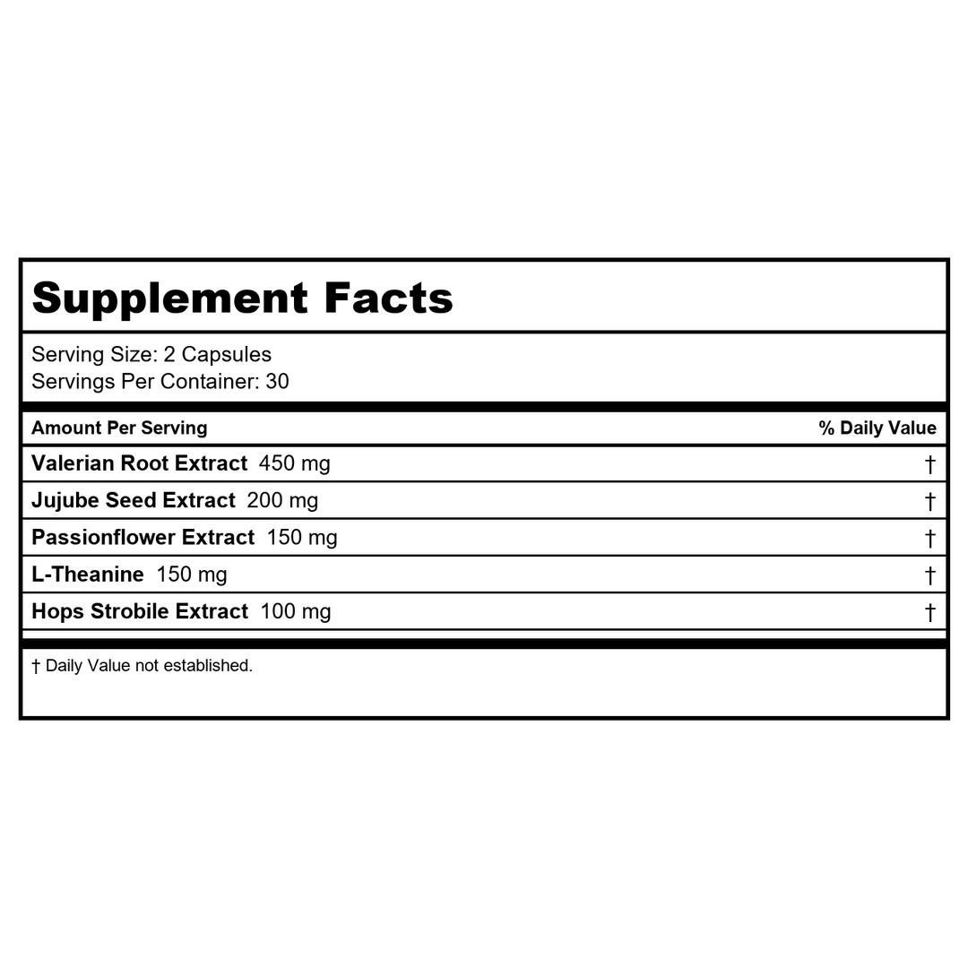 Ortho Molecular Products Botanicalm PM (60ct) - Supplement Facts panel