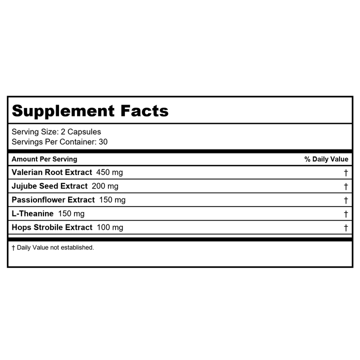 Ortho Molecular Products Botanicalm PM (60ct) - Supplement Facts panel