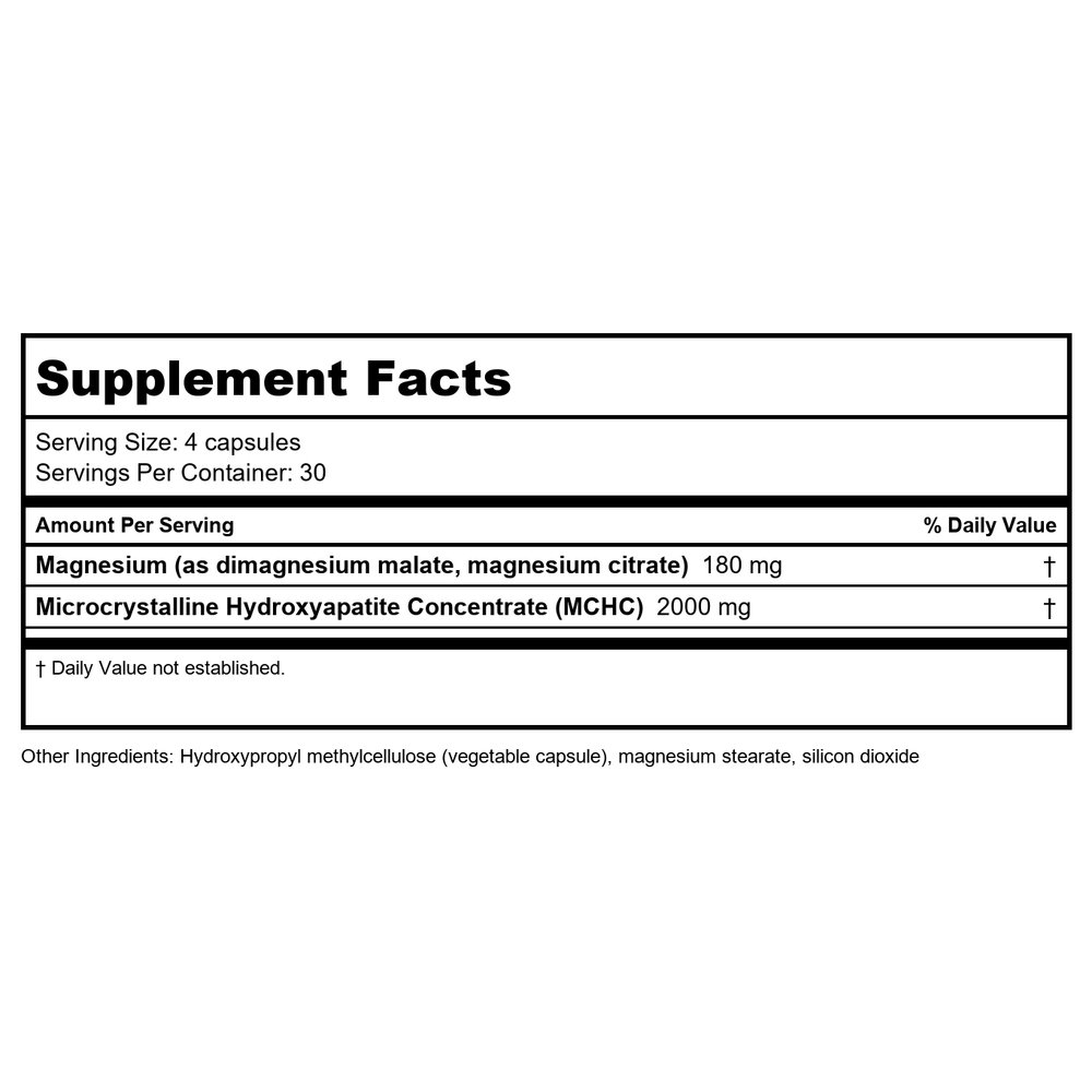 NuMedica - OsteoMedica - 120 Vegetable Capsules - Supplement Facts panel