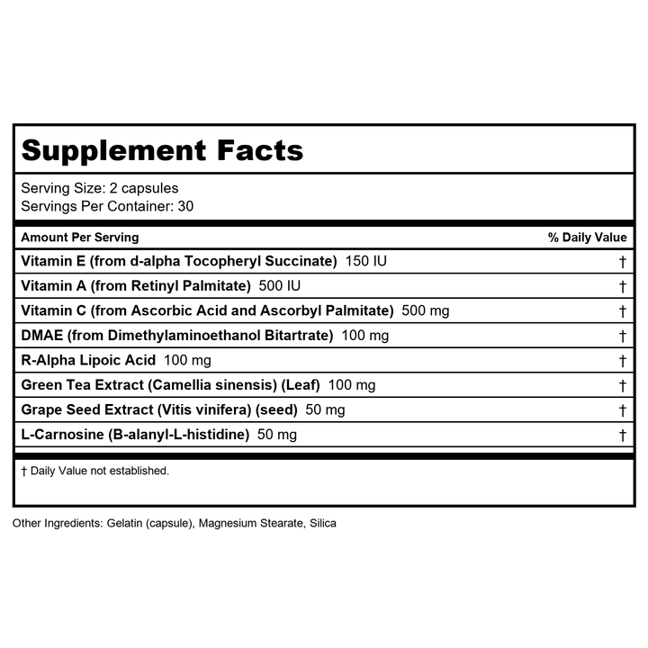 Now Foods Wrinkle Rescue(tm) 2 oz (Multi-Pack) - Supplement Facts panel
