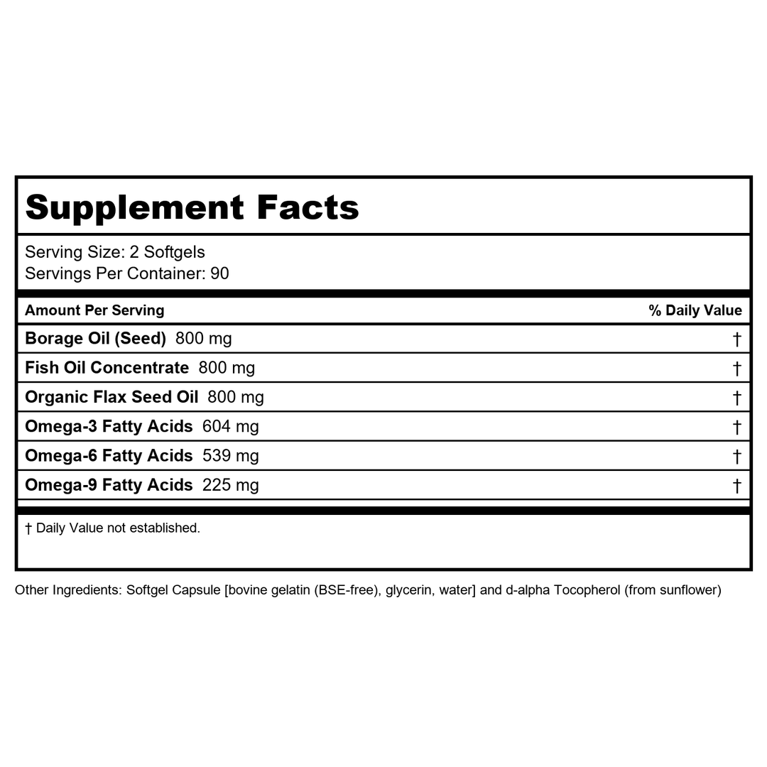 Super Omega 3-6-9, 1200 mg, 90 Sgels by Now Foods (Pack of 3) - Supplement Facts panel