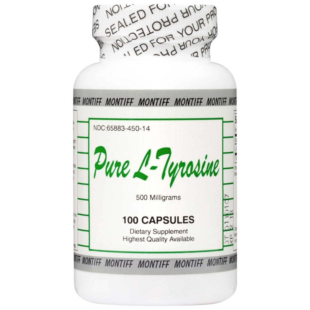 Montiff Pure L-Tyrosine 500 mg 100 caps - Supplement Facts panel