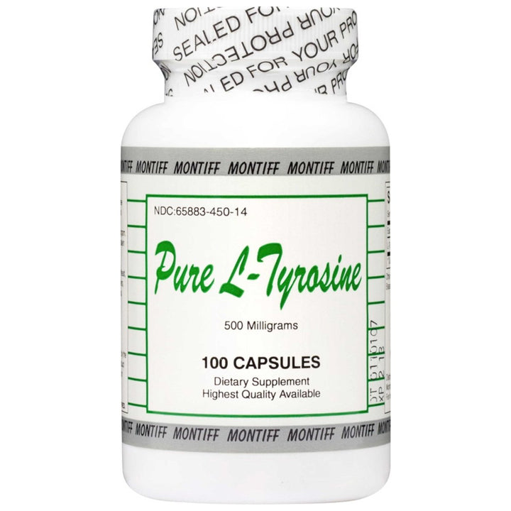 Montiff Pure L-Tyrosine 500 mg 100 caps - Supplement Facts panel