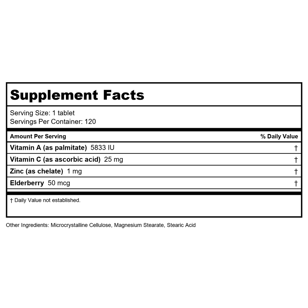 Nutri-West - Total VR-X - Formerly Total Virx - 120 - Supplement Facts panel
