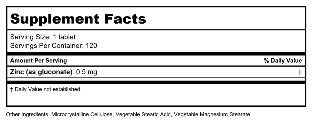 Lyso-Lyph-Forte - 120 Tablets by Nutri West - Supplement Facts panel