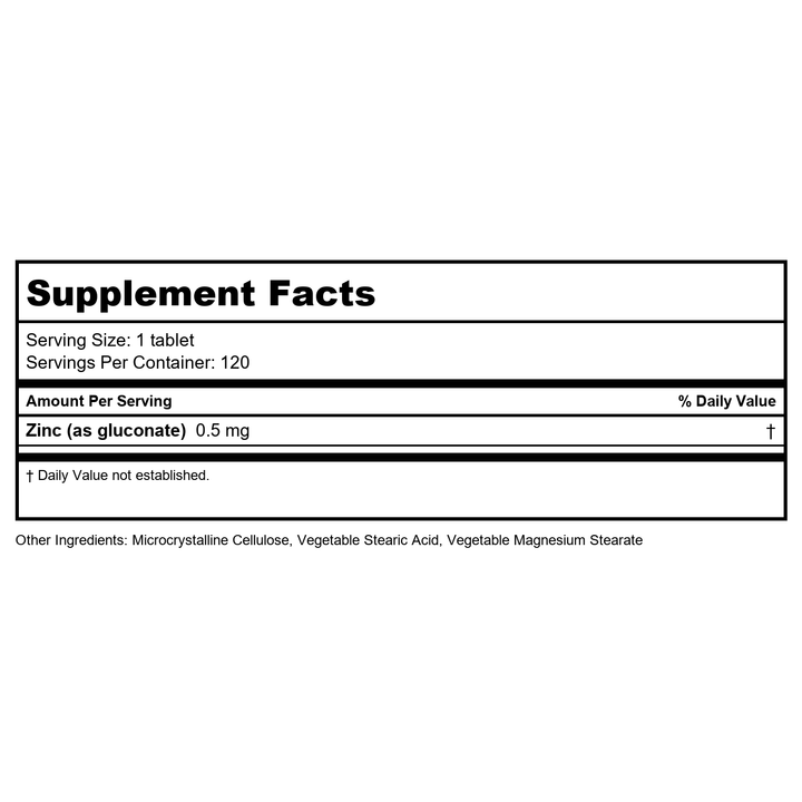 Lyso-Lyph-Forte - 120 Tablets by Nutri West - Supplement Facts panel