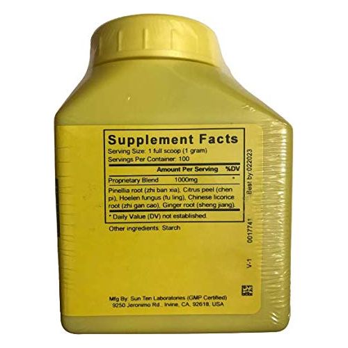 Sun Ten - Citrus &amp; PINELLIA Combination Er Chen Tang 238 Concentrated Granules 100g by Baicao by SUN TEN Baicao - Supplement Facts panel