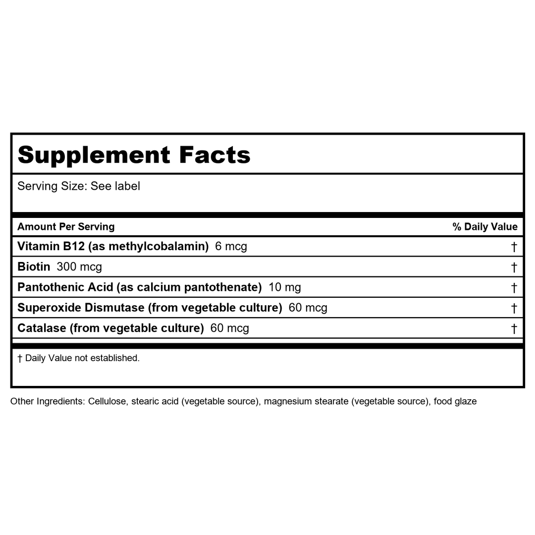Biotics Research b-VITAL - 60 Capsules - Supplement Facts panel