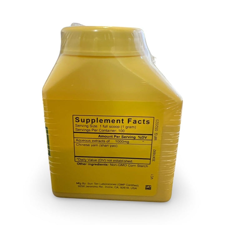 Sun Ten - Dioscorea Shan Yao Concentrated Granules 100g D4610 by Baicao - Supplement Facts panel