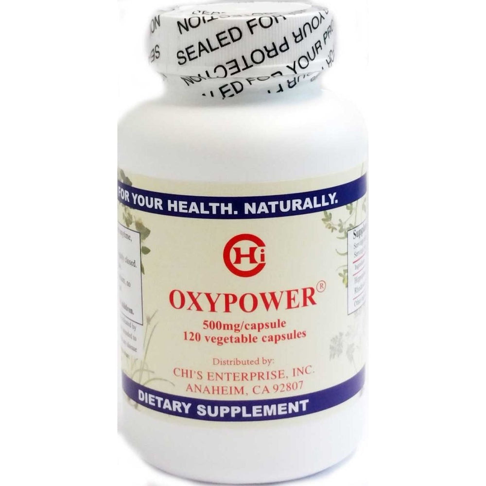 OxyPower by Chi's Enterprise 500mg, 120 Capsules - Supplement Facts panel