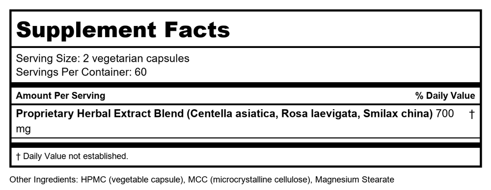 Kidney Chi(Chi's Enterprise)350mg,120 caps - Supplement Facts panel