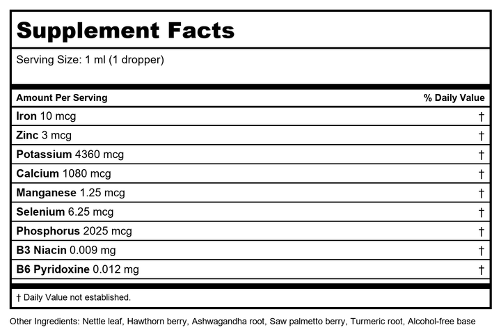 Earthley Wellness, Immune-Biotic, Natural Herbal Formula (4oz, Original) - Supplement Facts panel
