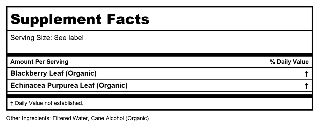 Earthley Wellness Digest Ease, Promotes Gut Health, Relieve Overactive Gut, Boost Immune System, Alleviates Gas (2oz) - Supplement Facts panel