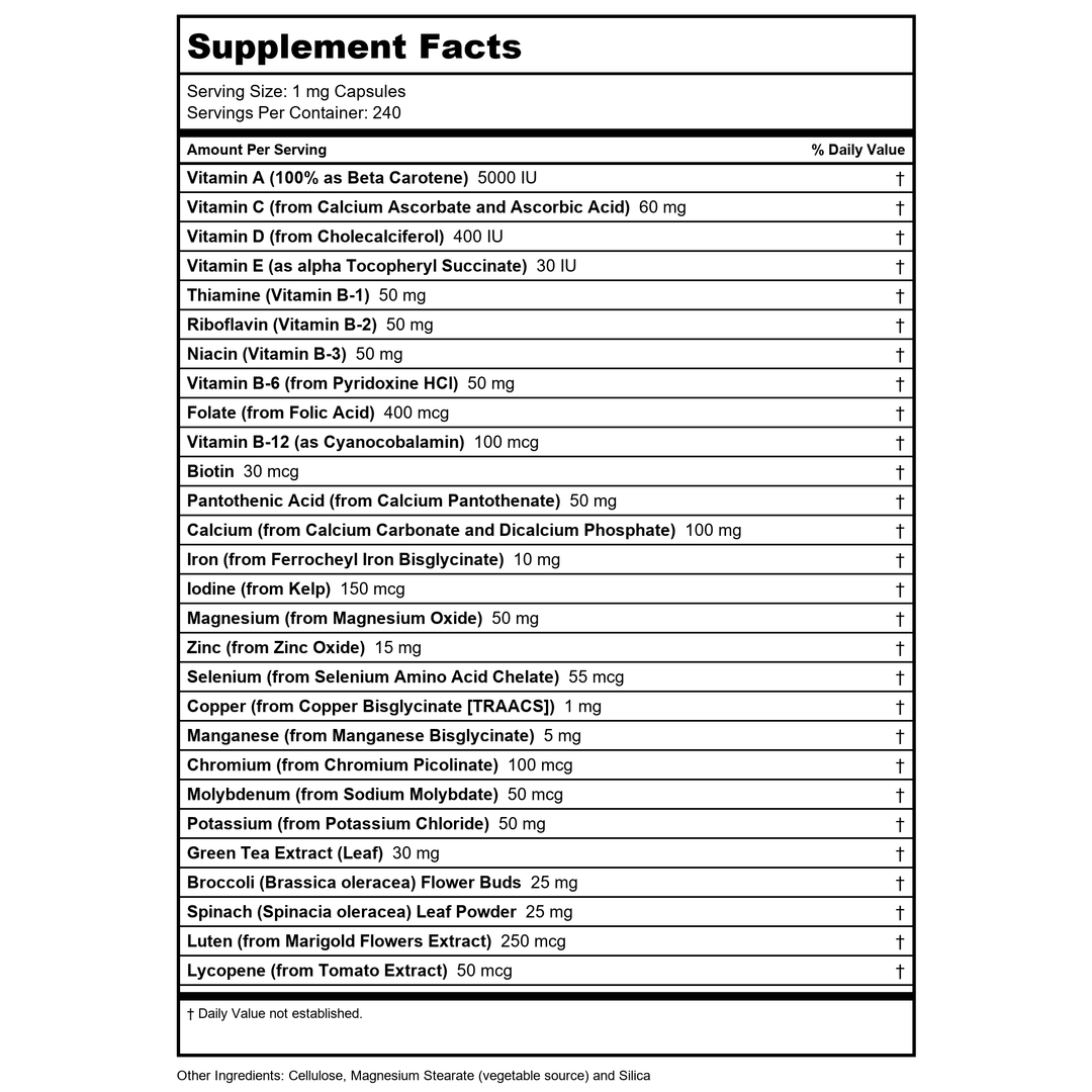 Now Special Two, 240 Caps by Now Foods (Pack of 2) - Supplement Facts panel