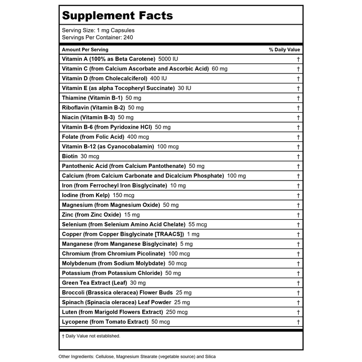 Now Special Two, 240 Caps by Now Foods (Pack of 2) - Supplement Facts panel