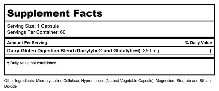 DG Protect 60ct - Supplement Facts panel
