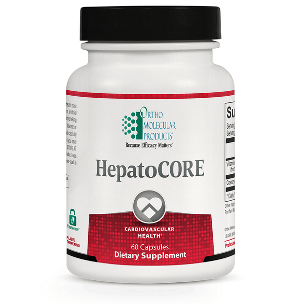 HepatoCORE Ortho Molecular Products 60 Capsules - Supplement Facts panel