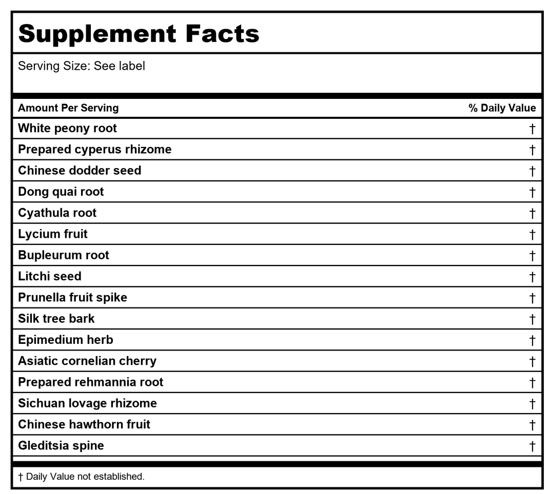Kan Jade Woman Herbals Jade Pearl 2-300 Tablets - Supplement Facts panel