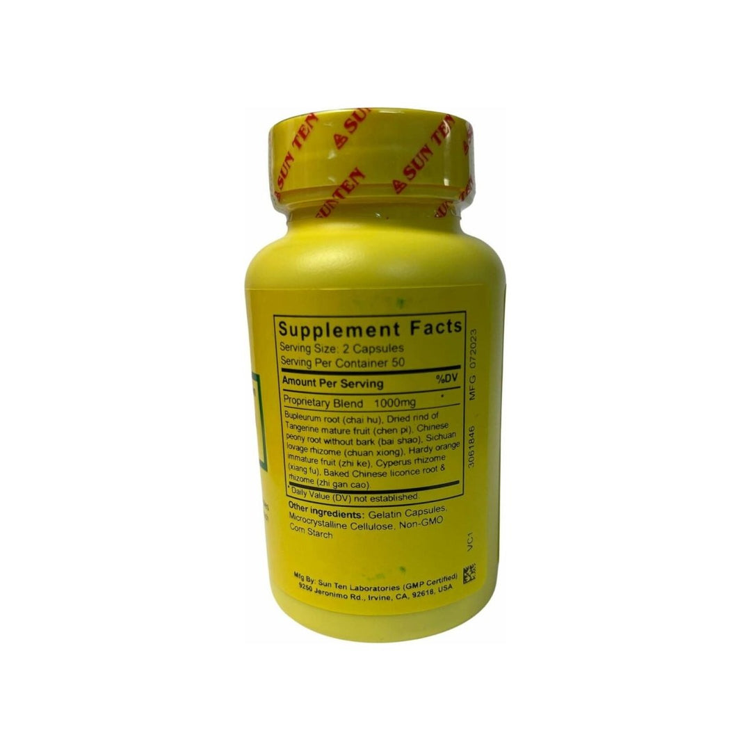 Sun Ten - Bupleurum &amp; Cyperus Combination Capsules/Chai Hu Shu Gan Tang/柴胡疏肝湯 - Supplement Facts panel