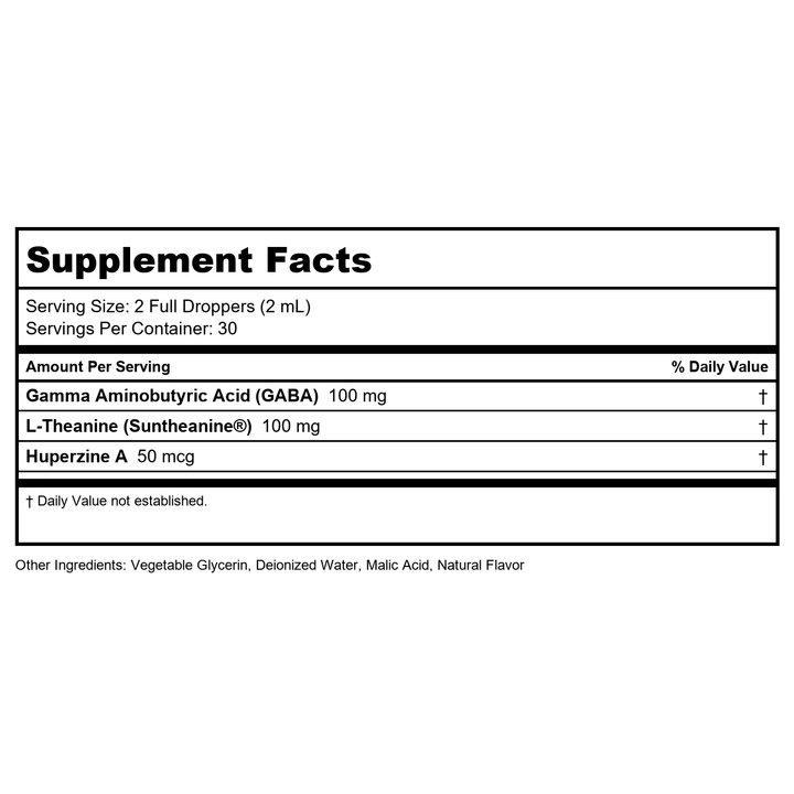 Ortho Molecular Products CopaCalm 2 Oz  30 servings - Supplement Facts panel