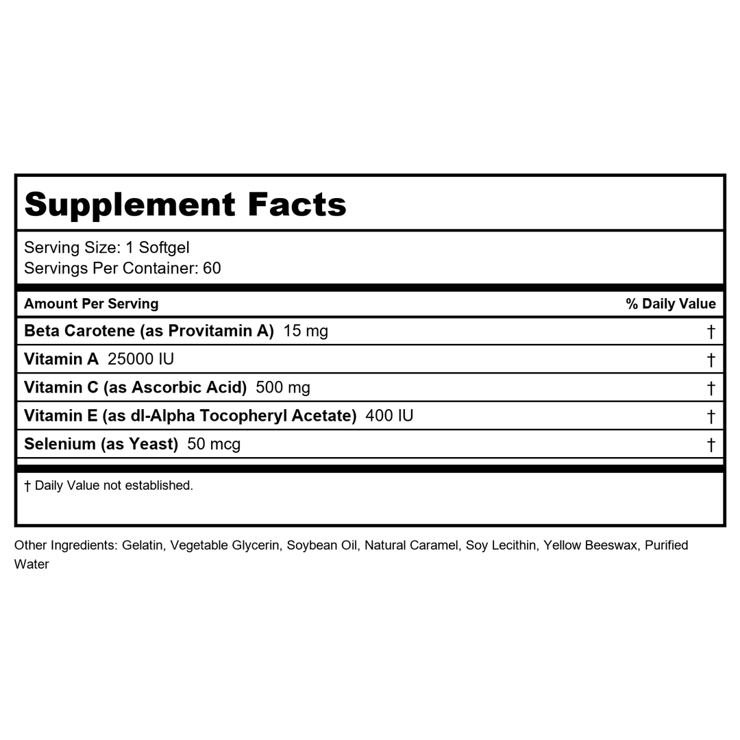 Progena Meditrend - ProTec 60 sg - Supplement Facts panel