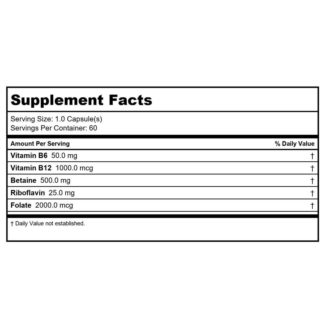 Ortho Molecular Products, Methyl CpG 60 capsules (Pack of 3) - Supplement Facts panel