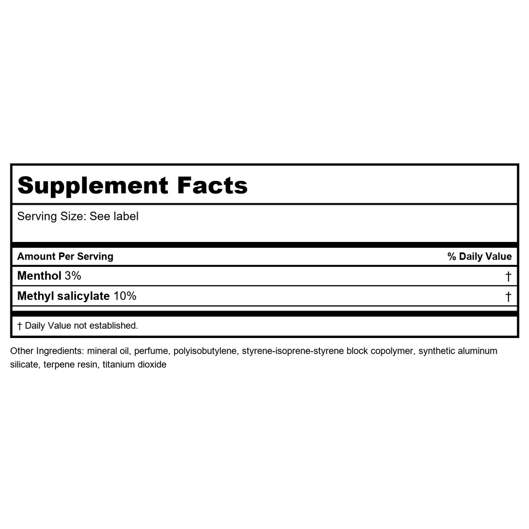 SALONPAS Pain Relieving Patch 2.83"x1.81" 60 Patches (20 Patches) - Supplement Facts panel