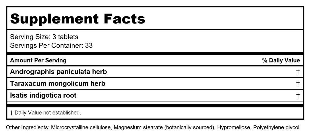 Chuan Xin Lian, unsulfured Andrographis paniculata herb Plum Flower500 g/bag by MayWay - Supplement Facts panel