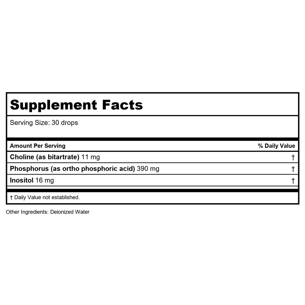 Nutri-West - Phos-Drops 60cc Liquid by Nutri-West - Supplement Facts panel