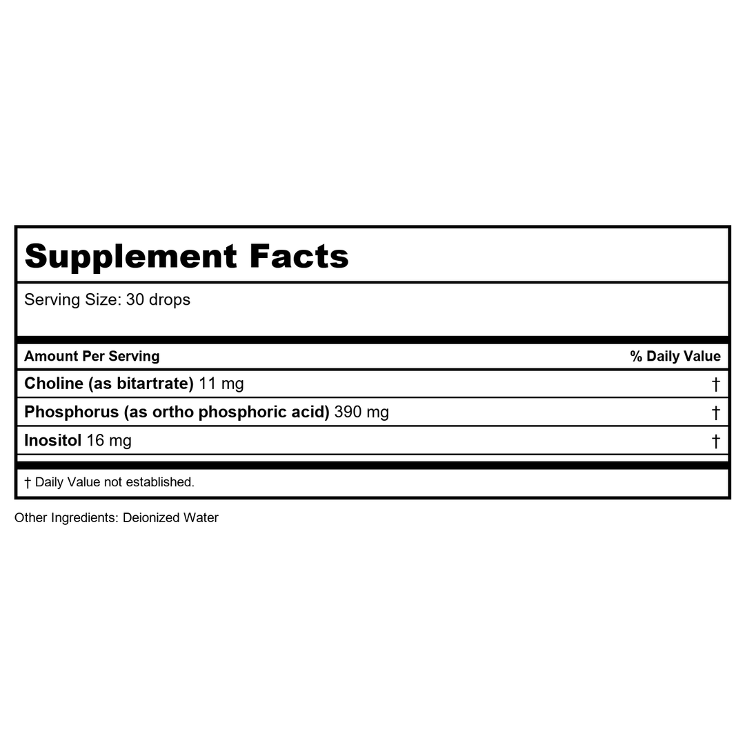 Nutri-West - Phos-Drops 60cc Liquid by Nutri-West - Supplement Facts panel