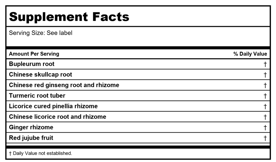 Kan Herb Essentials Open The Liver Canals 4 Ounce - Supplement Facts panel