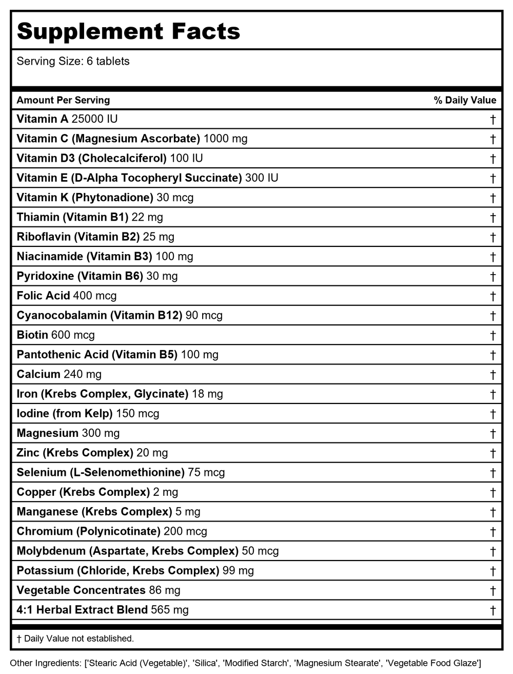Rainbow Light - Complete B-Complex, 90 Count, Food Based, Energy Support - Supplement Facts panel
