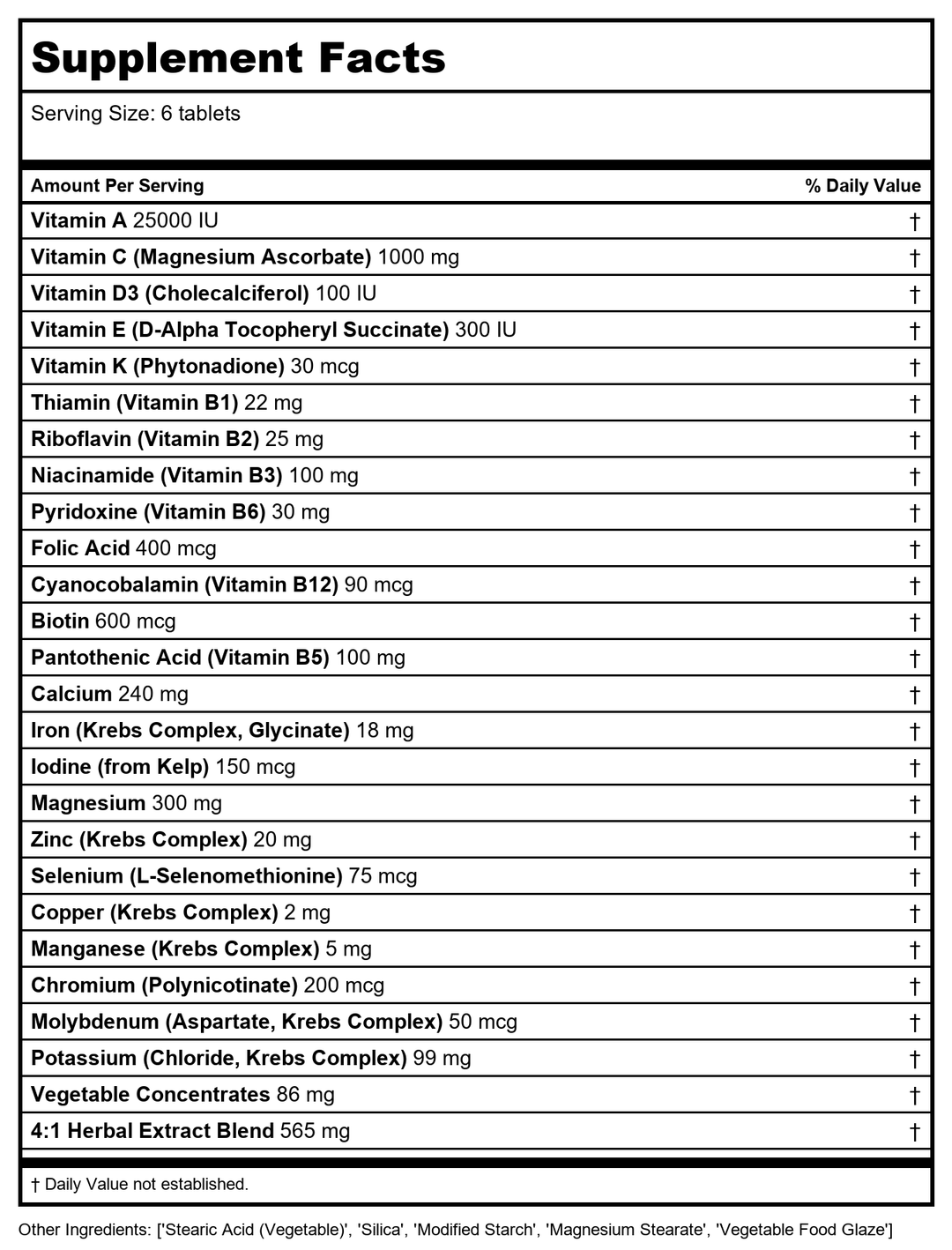 Rainbow Light - Complete B-Complex, 90 Count, Food Based, Energy Support - Supplement Facts panel