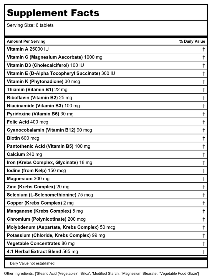 Rainbow Light - Complete B-Complex, 90 Count, Food Based, Energy Support - Supplement Facts panel